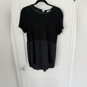 Wilfred - Black Silk Short Sleeve Top - Size M